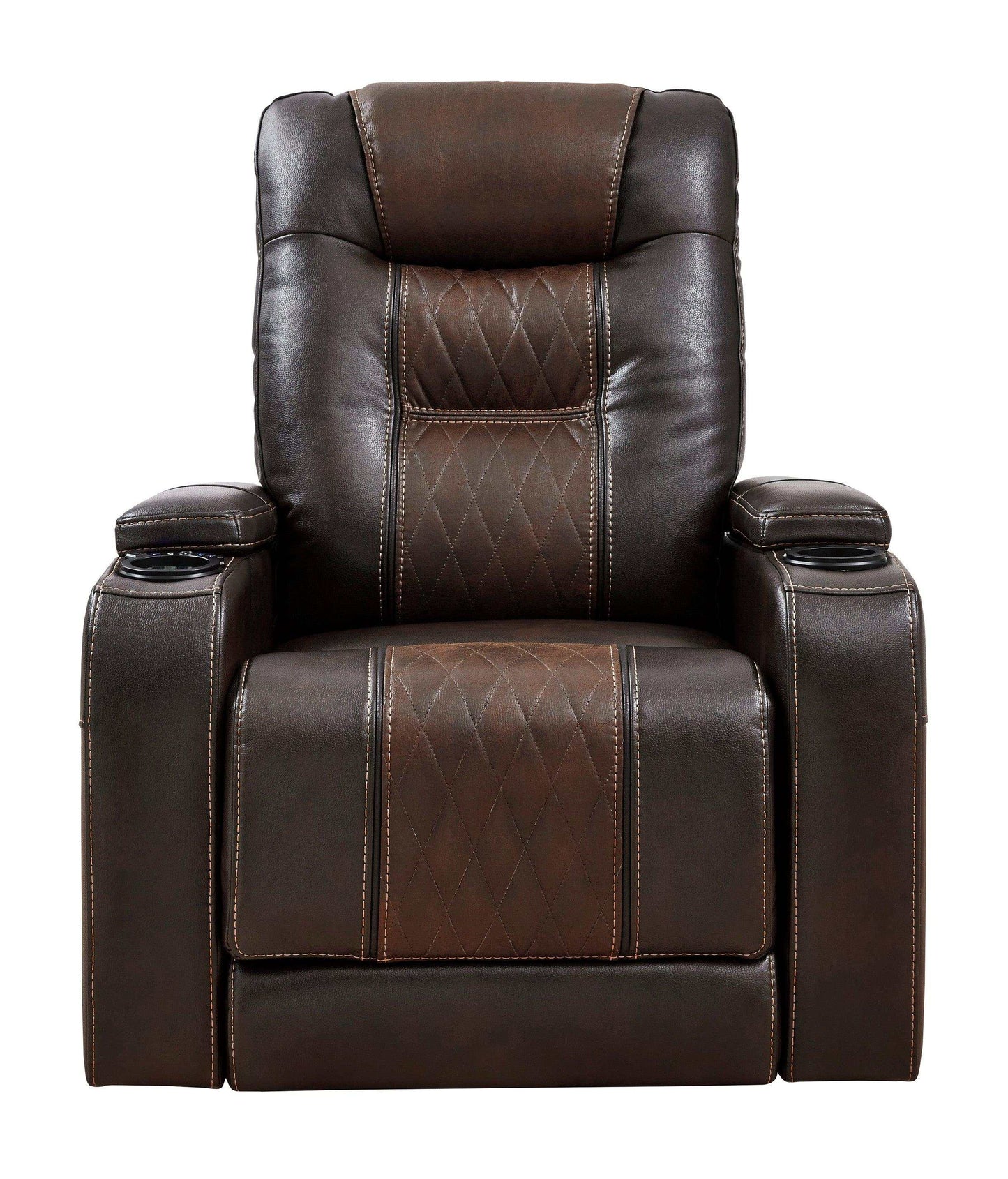 Composer Brown Power Recliner w/ Blue LED