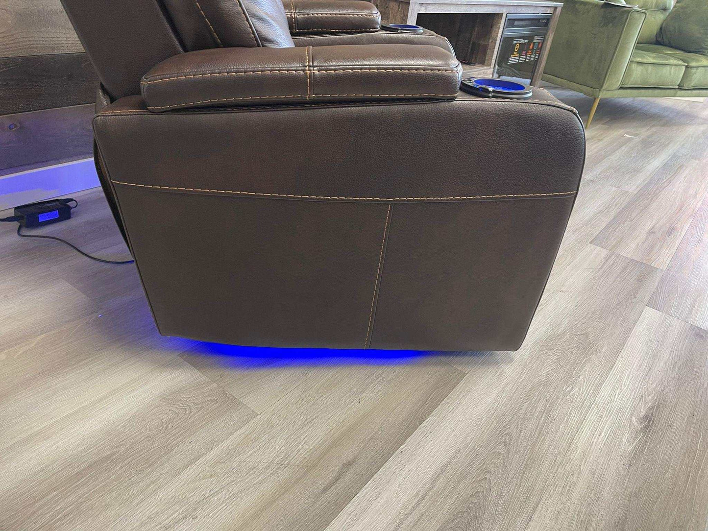 Composer Brown Power Recliner w/ Blue LED