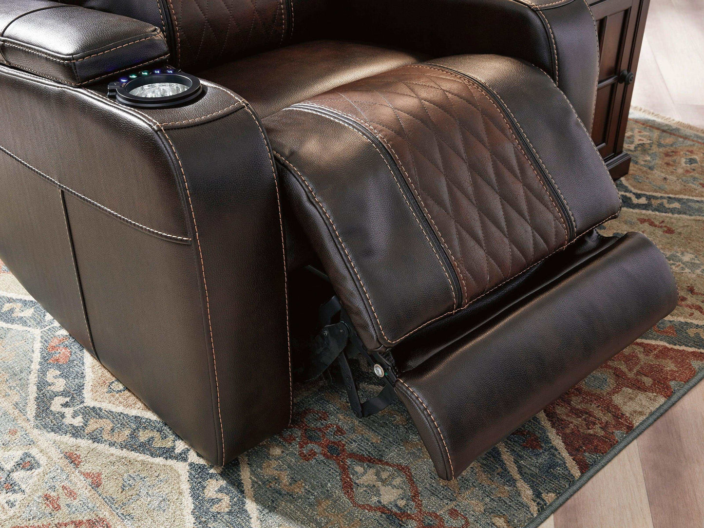 Composer Brown Power Recliner w/ Blue LED