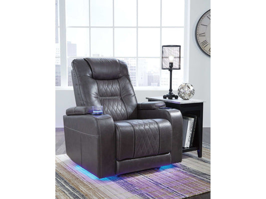 Composer Gray Power Recliner w/ Blue LED