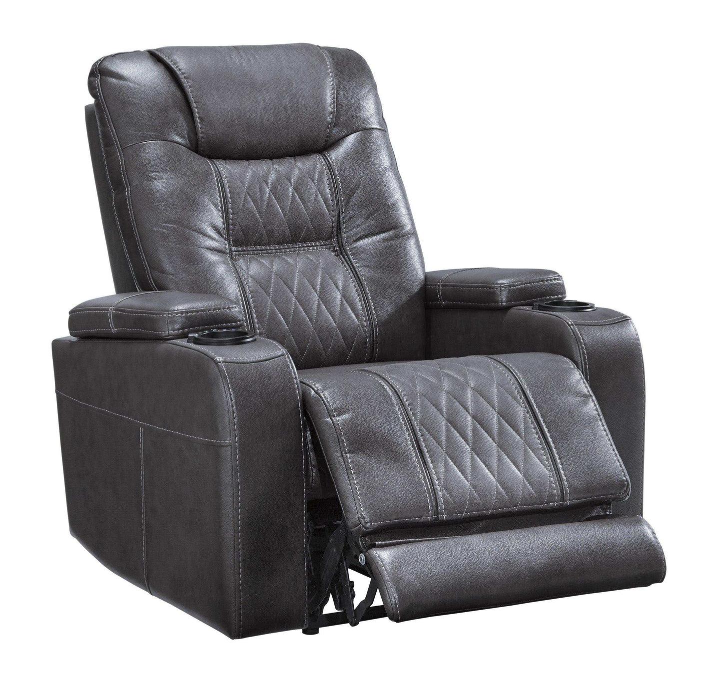 Composer Gray Power Recliner w/ Blue LED