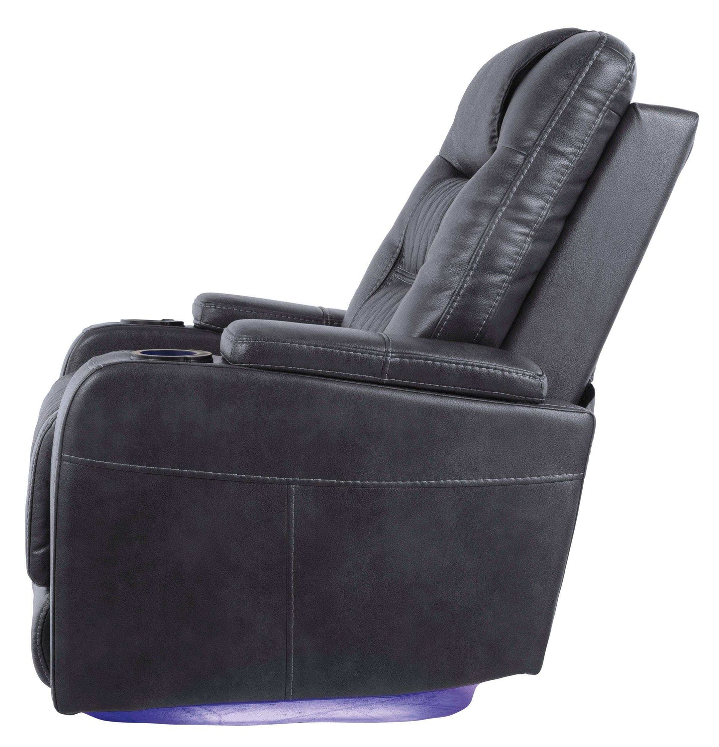 Composer Gray Power Recliner w/ Blue LED