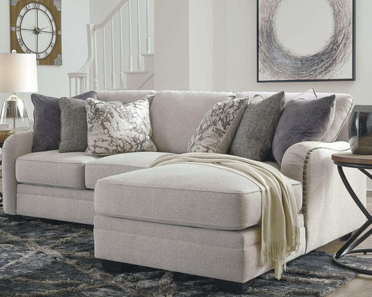 Dellara Chalk 2pc Sectional Sofa w/ Chaise