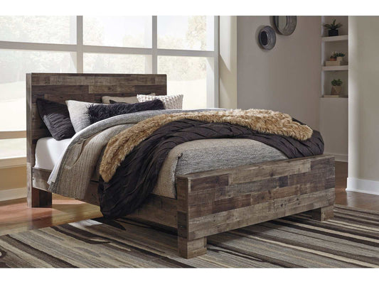 Derekson Multi Gray Queen Panel Bed