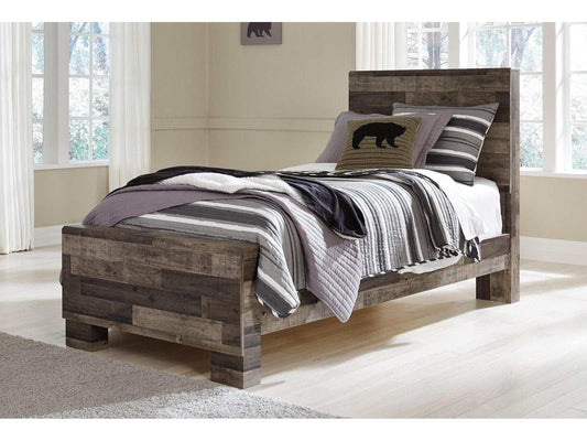 Derekson Multi Gray Twin Panel Bed