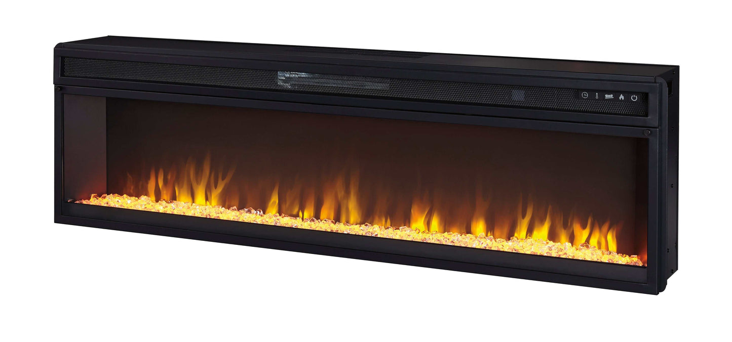 W100-22 / Wide Electric Fireplace Insert 57" Black