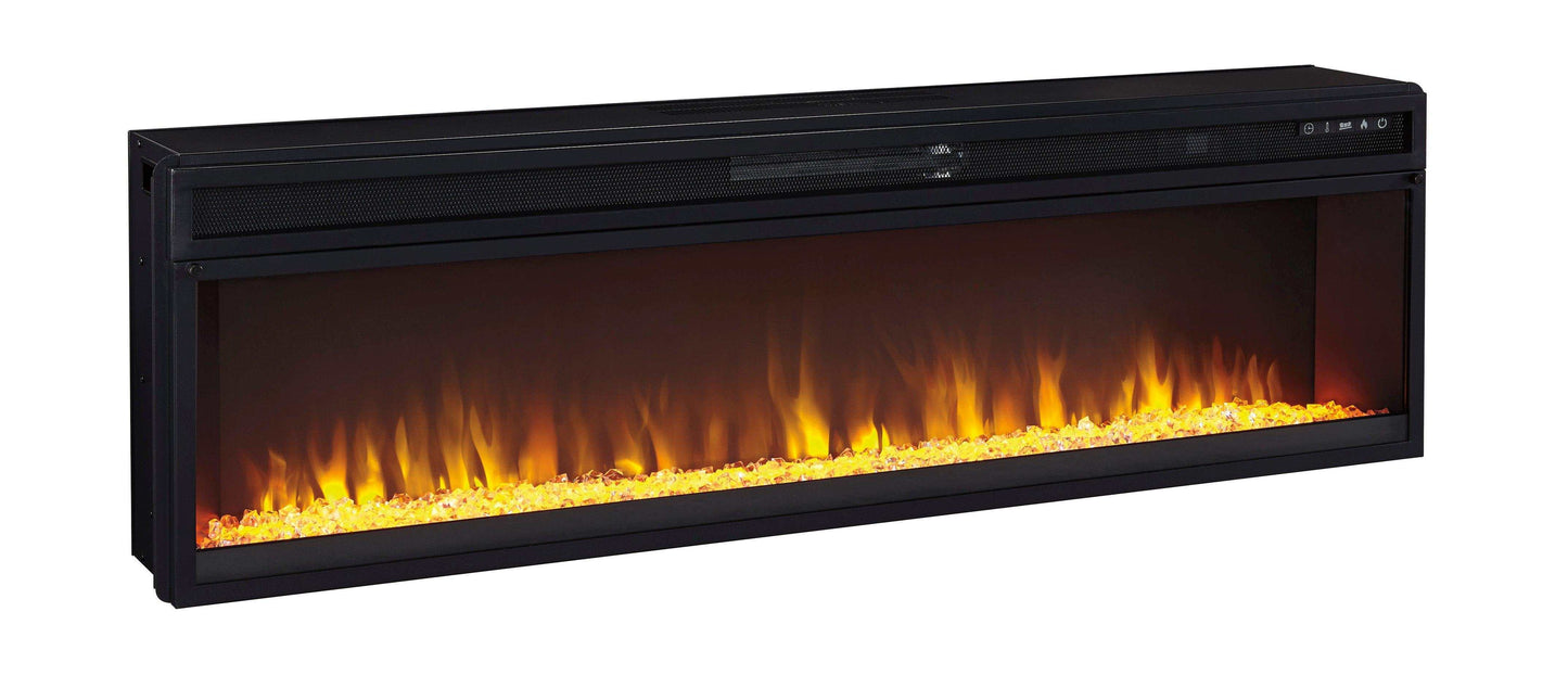 W100-22 / Wide Electric Fireplace Insert 57" Black