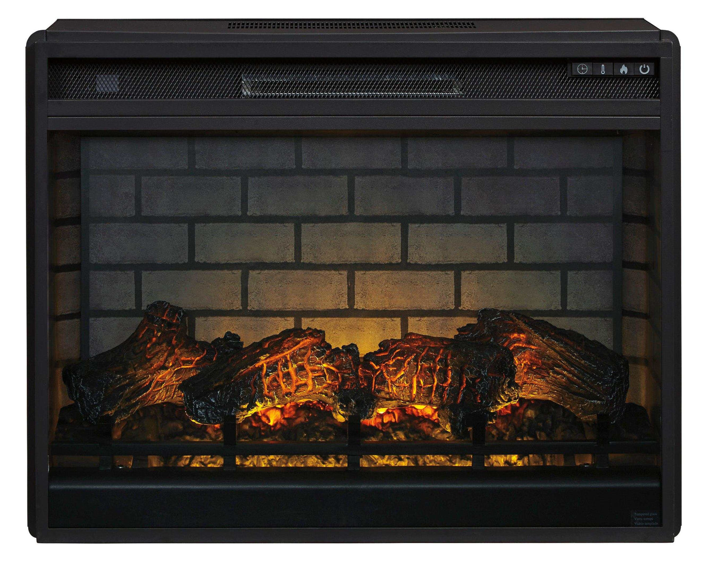 W100-121 / Electric Infrared Black Fireplace Insert / 31"