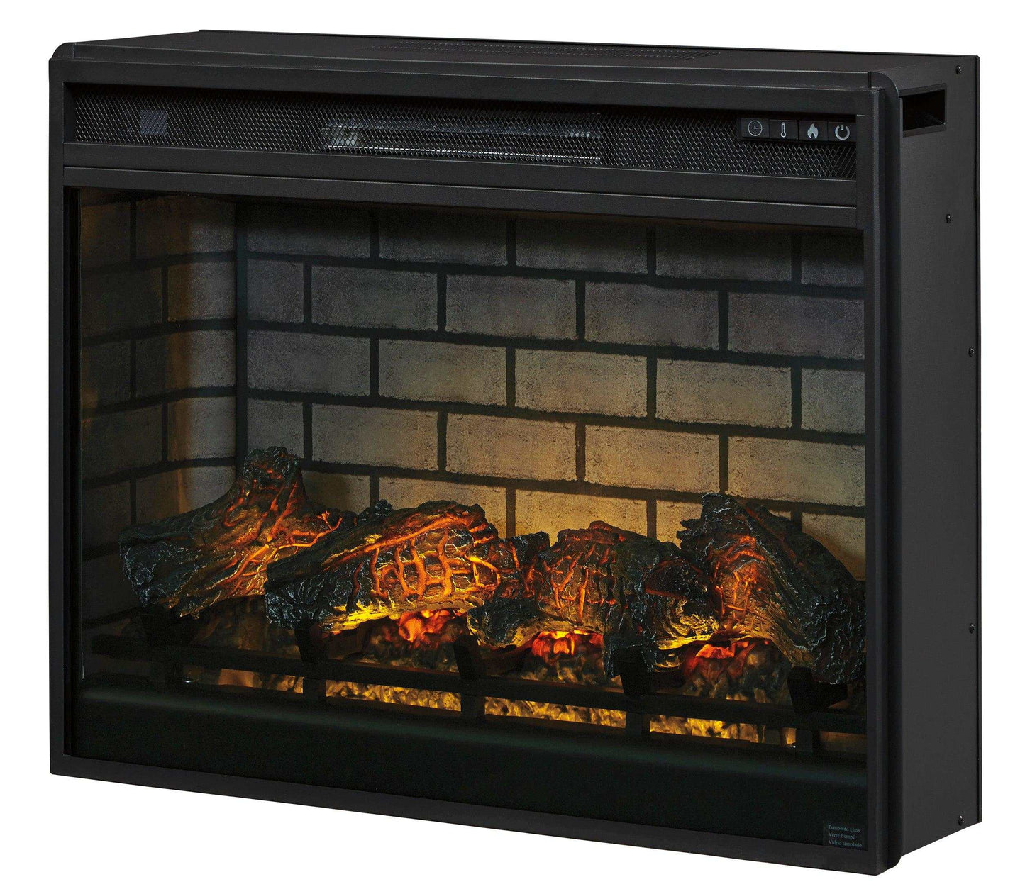 W100-121 / Electric Infrared Black Fireplace Insert / 31"