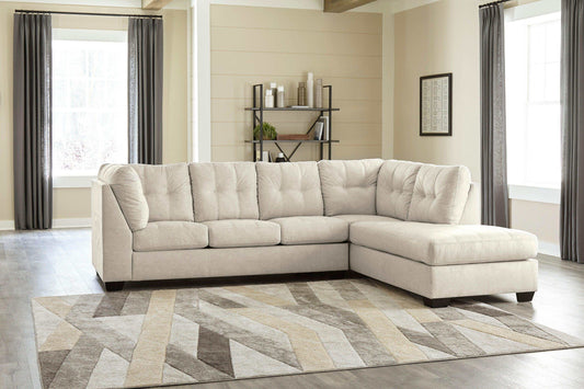 Falkirk Parchment 2pc RAF Chaise Sectional