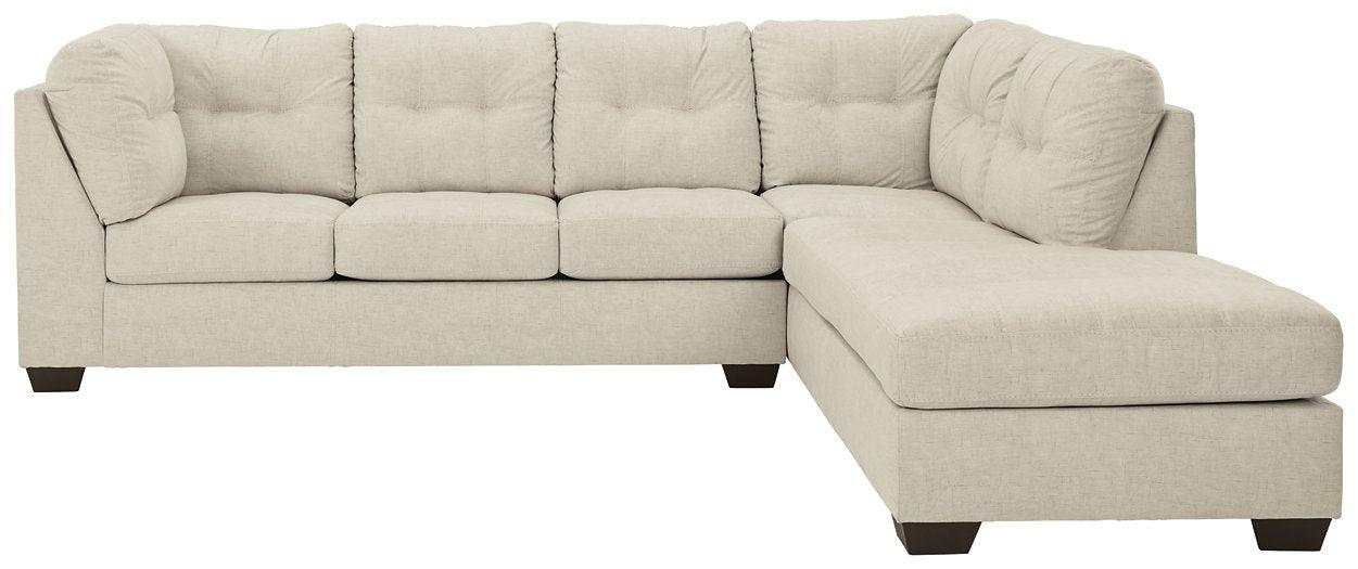 Falkirk Parchment 2pc RAF Chaise Sectional