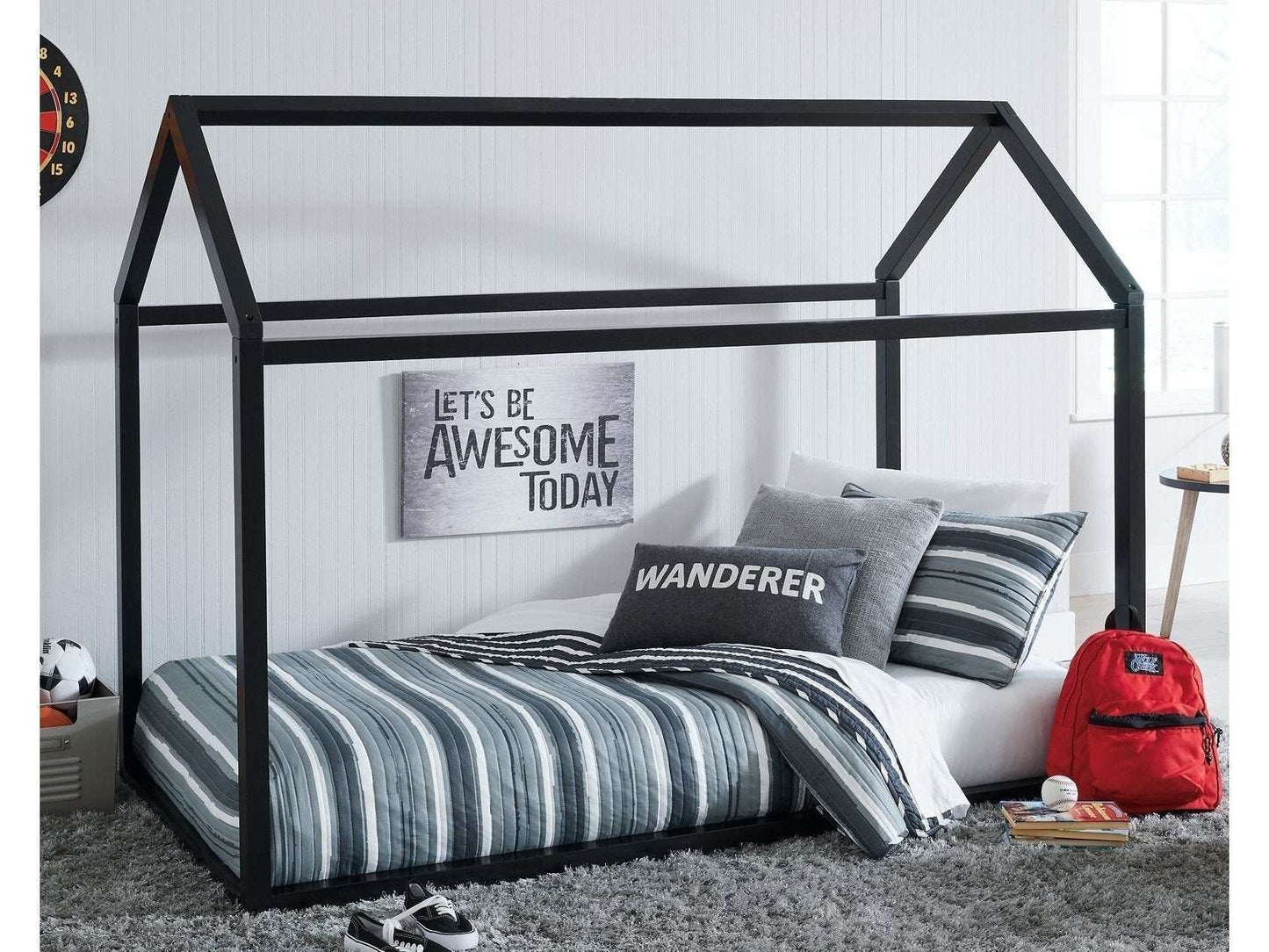 Flannibrook Twin House Bed Frame