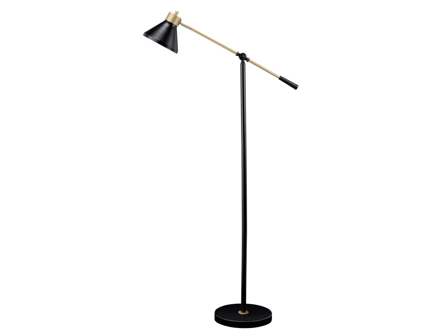 Garville Floor Lamp Black/Gold Finish