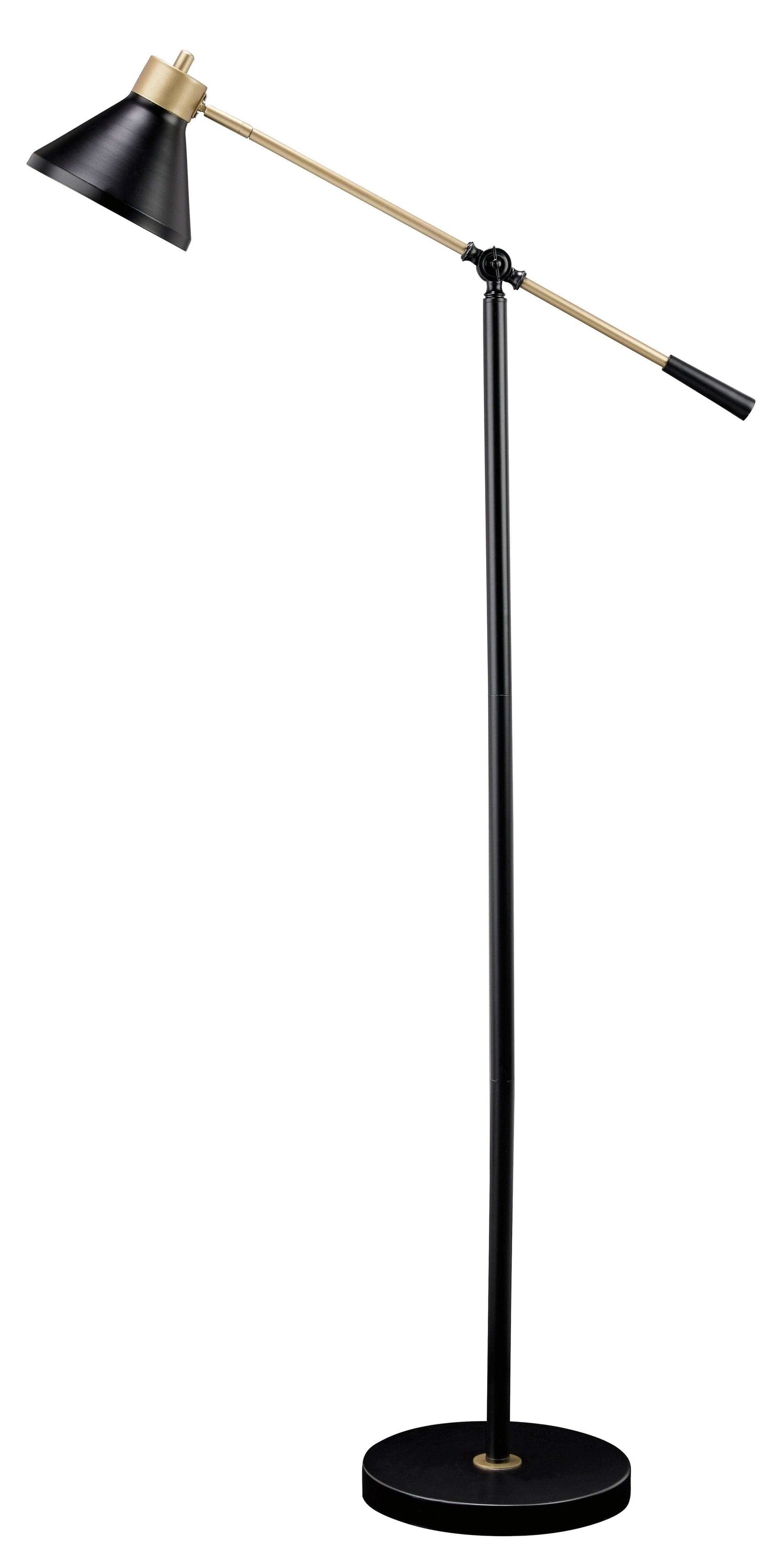 Garville Floor Lamp Black/Gold Finish