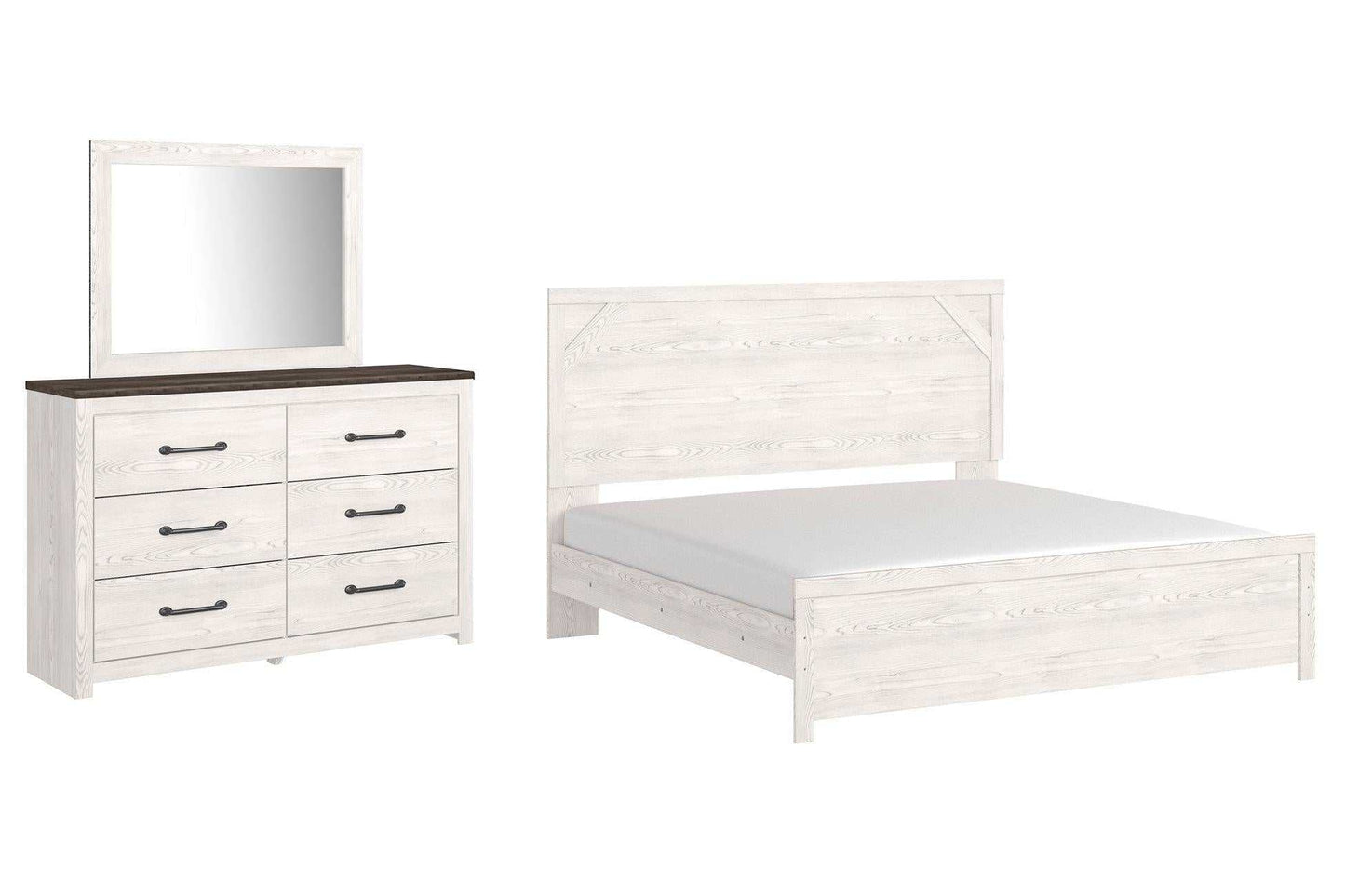 Gerridan White & Gray Bedroom Set / 3pc