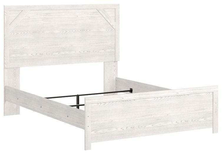 Gerridan White & Gray Queen Panel Bed Frame