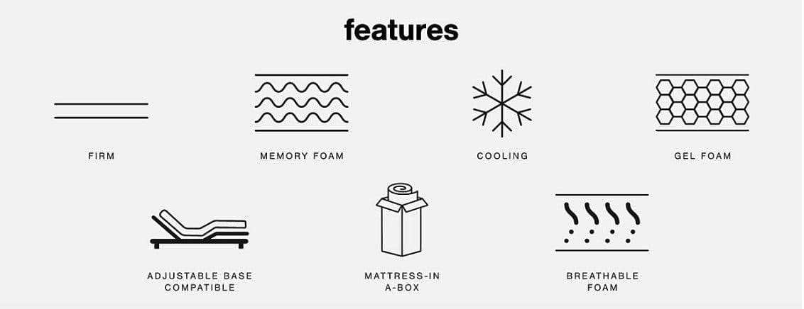 Gruve 10 Inch Memory Foam Mattress in a Box Luxury Firm