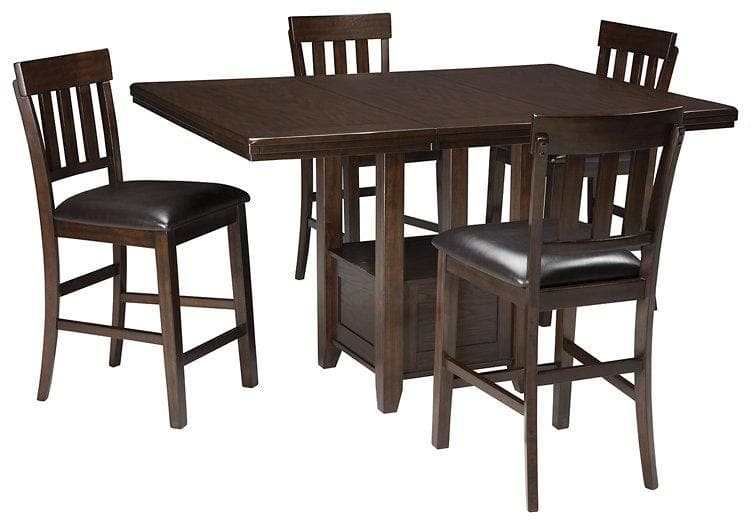 Haddigan Dark Brown Counter Height Dining Room Sets