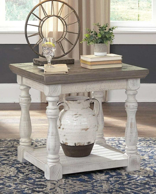 Havalance Gray & White End Table