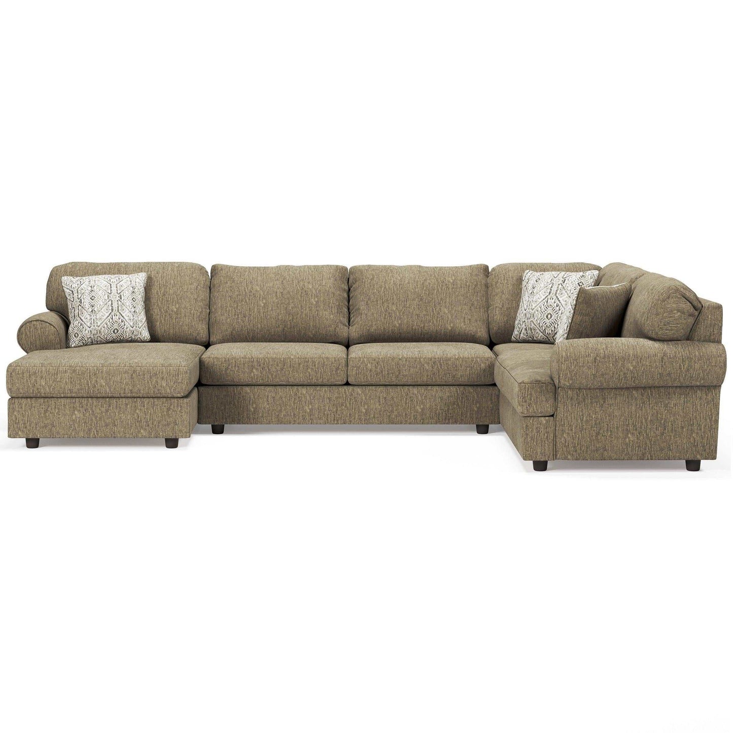 Hoylake Chocolate 3pc Sectional Sofa w/ Chaise