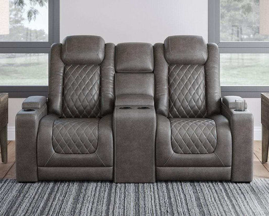 HyllMont Power Reclining Loveseat with Console