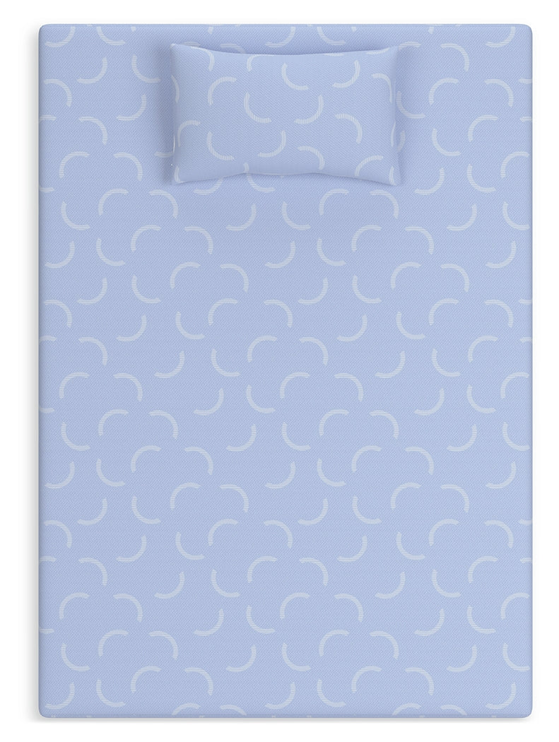 iKidz Ocean Blue Twin Mattress and Pillow- Viva Furn