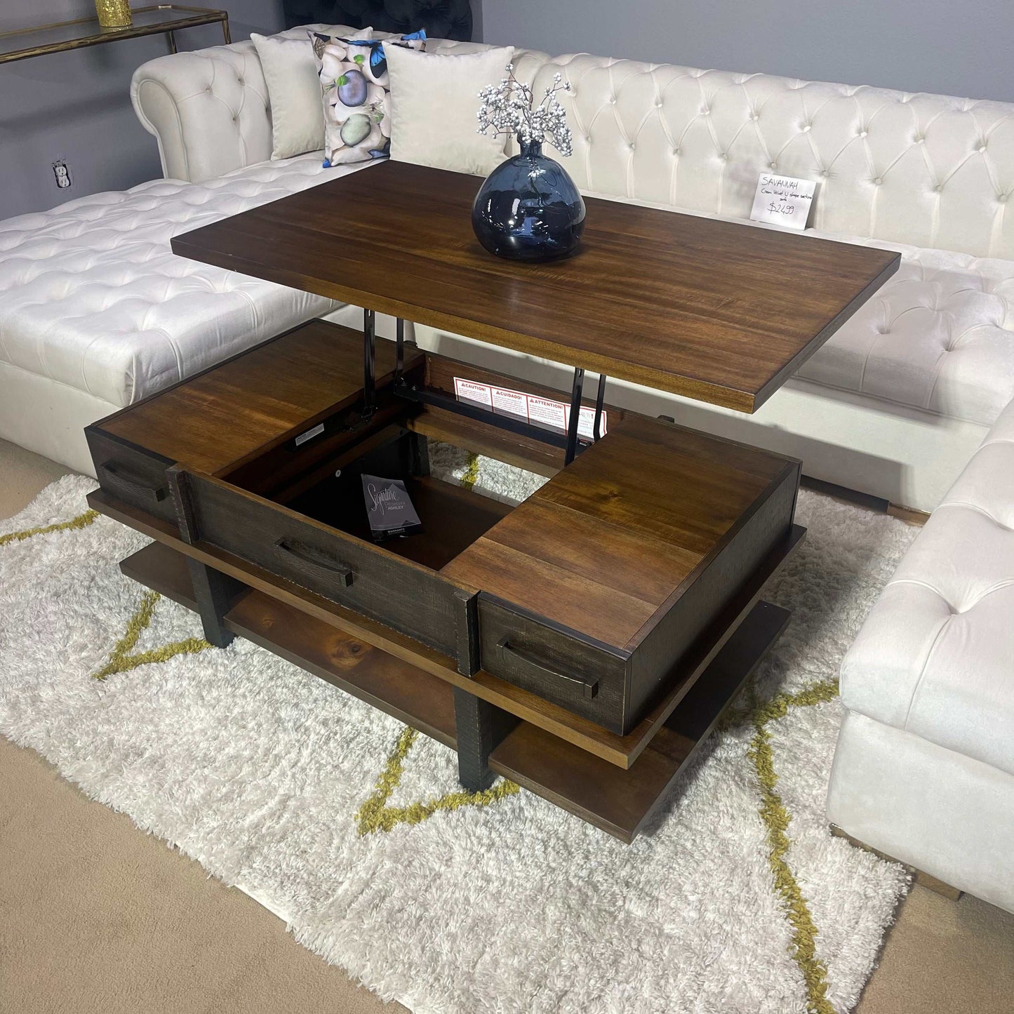 Stanah Two-tone Lift Top Coffee Table