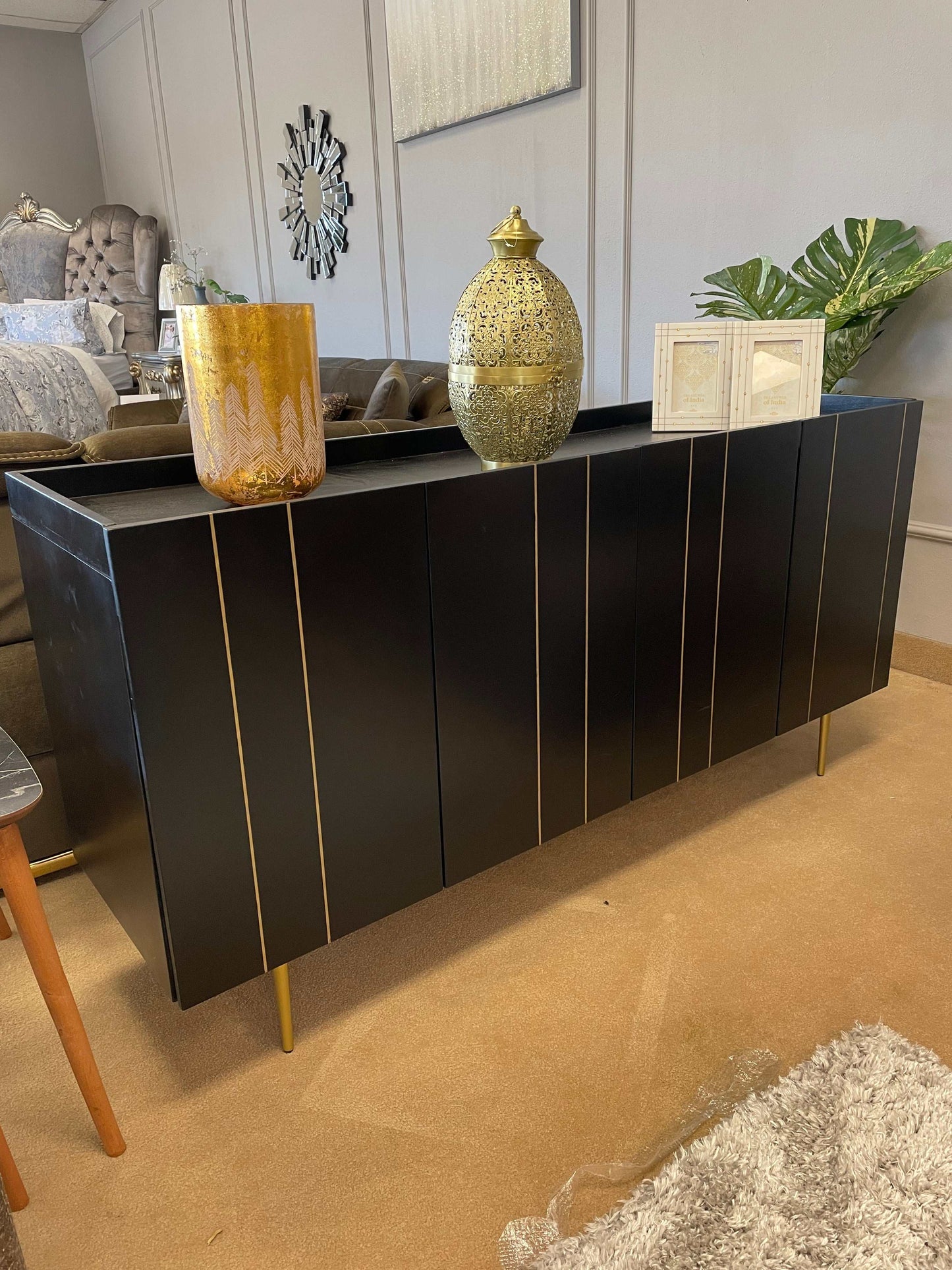 Brentburn Black & Gold Accent Cabinet