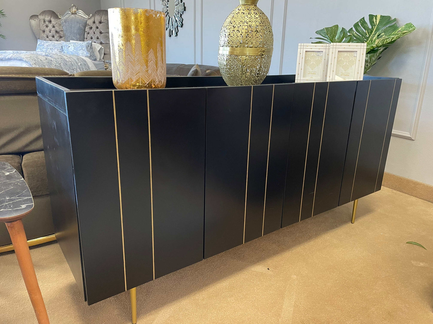 Brentburn Black & Gold Accent Cabinet