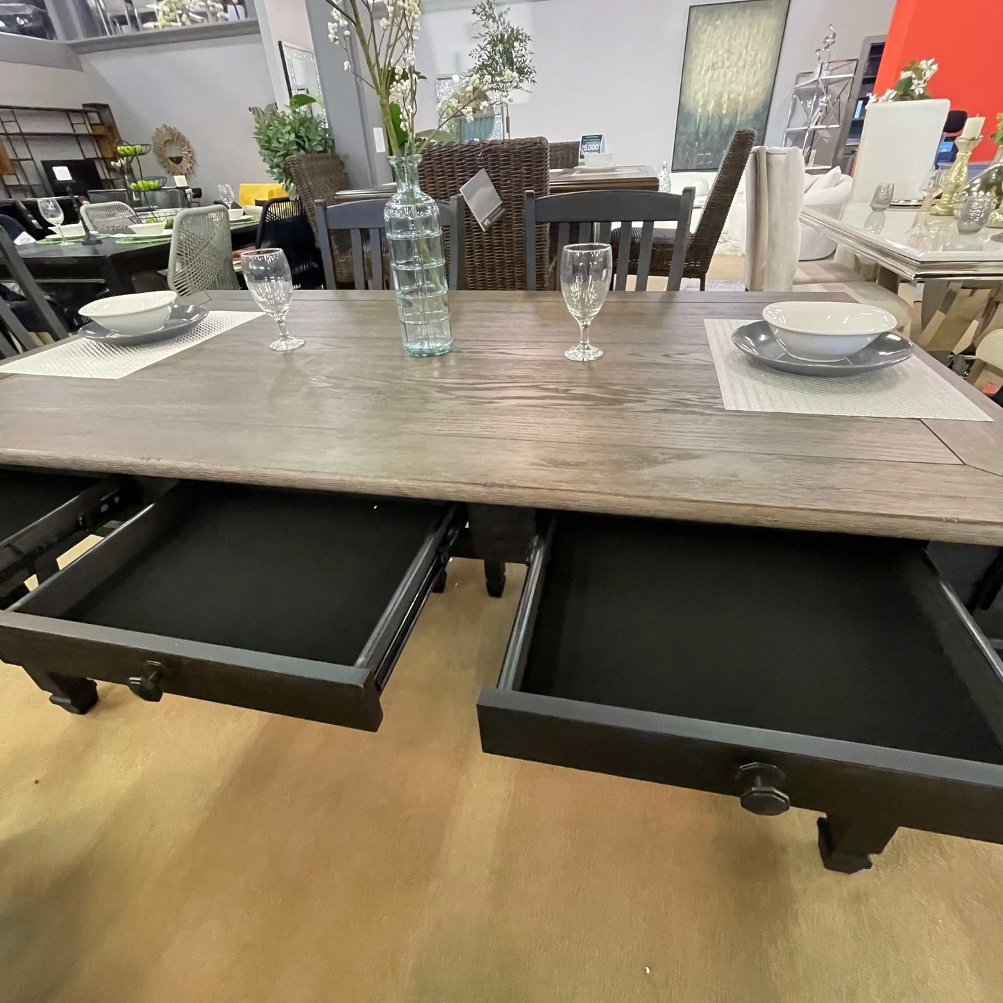 Tyler Creek Black/Gray Dining Table