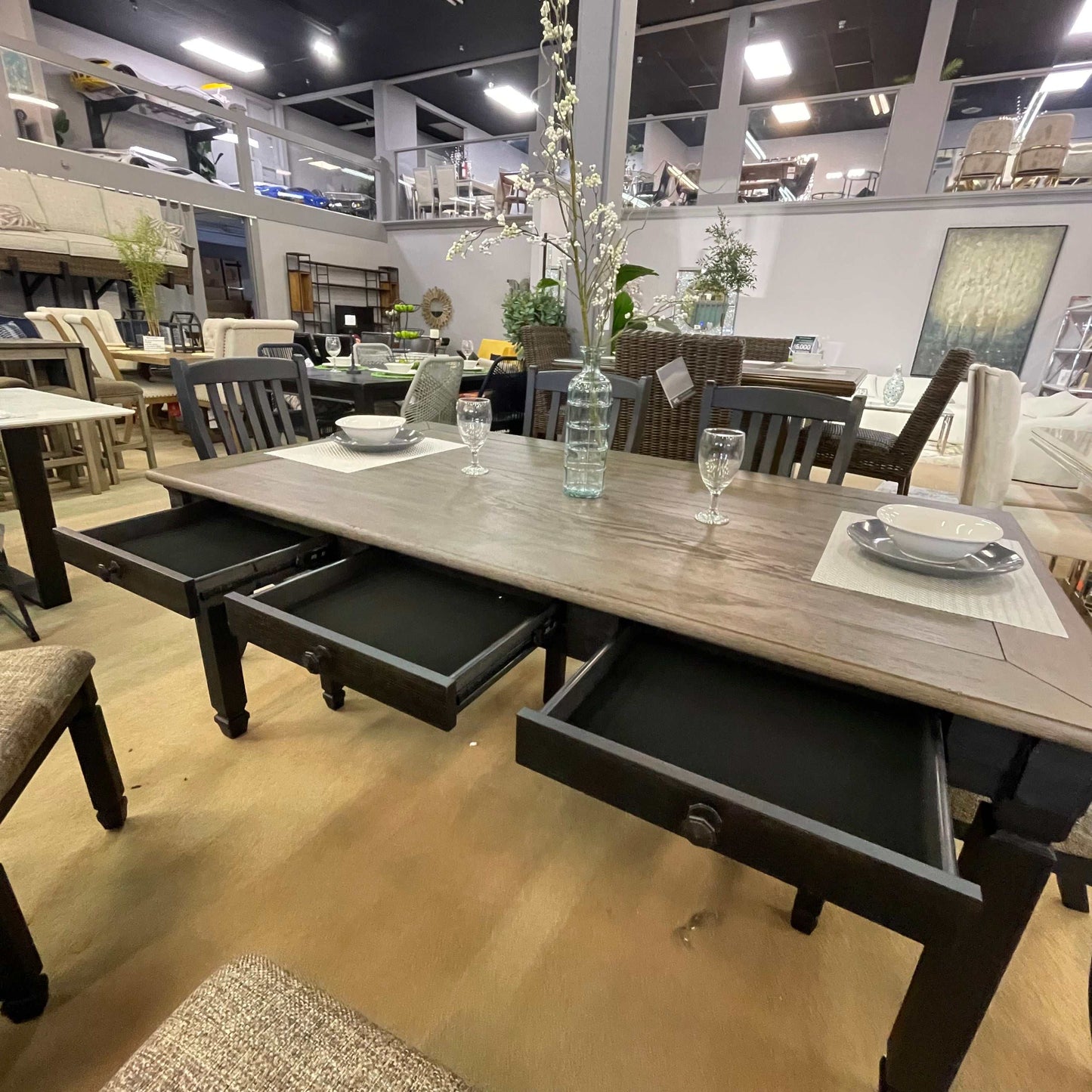 Tyler Creek Black/Gray Dining Table