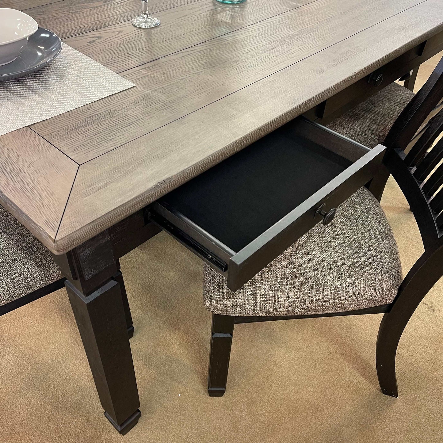 Tyler Creek Black/Gray Dining Table