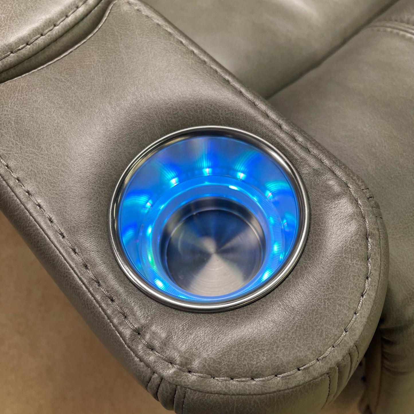 Benndale Gray Power Recliner w/ LED