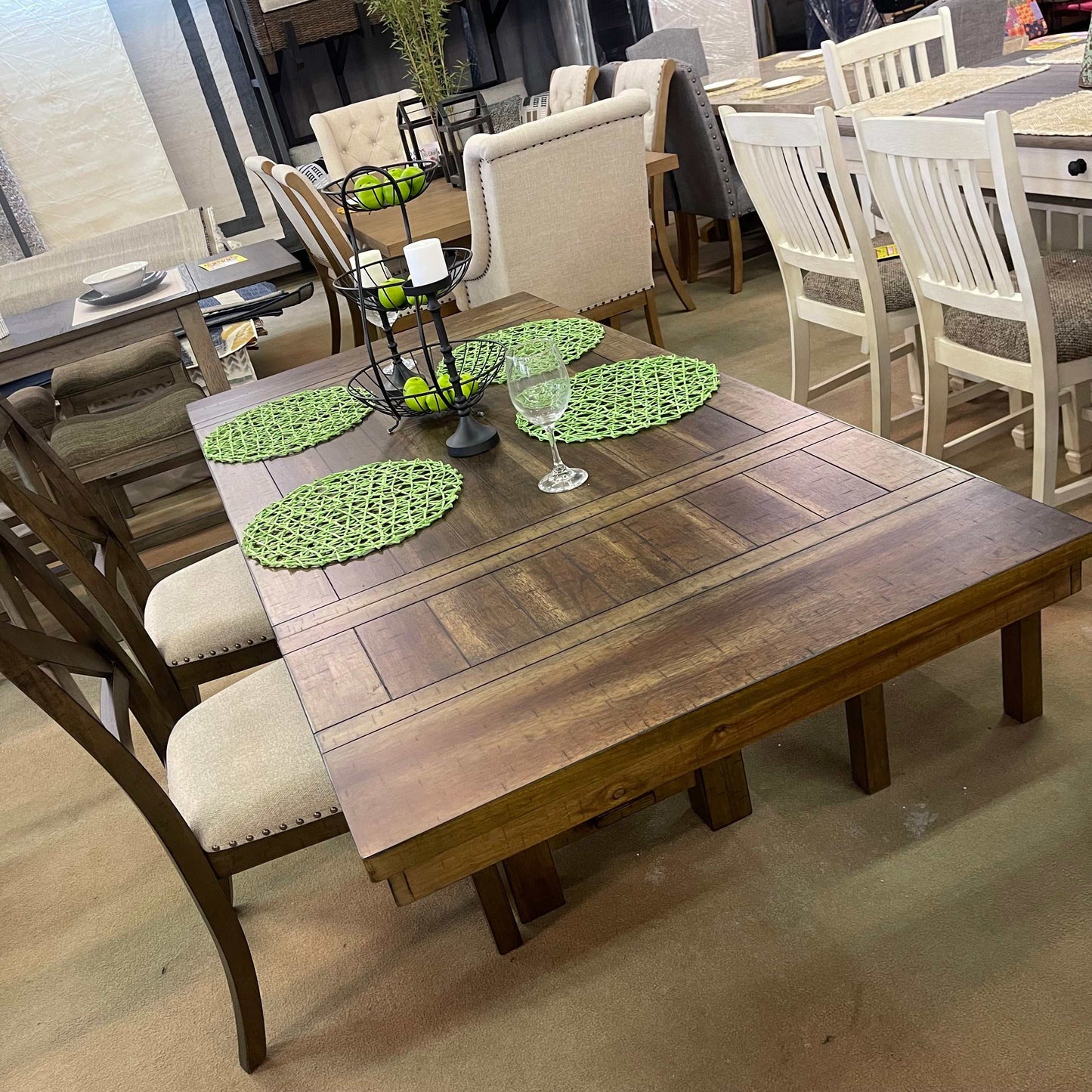 Moriville Grayish Brown Dining Room Set / 6pc