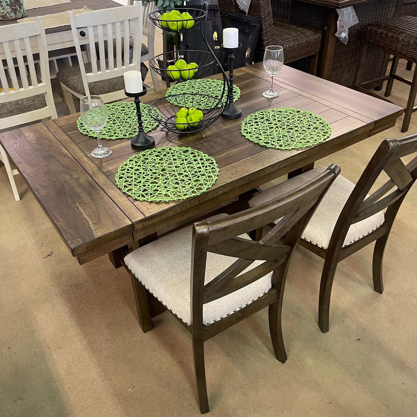 Moriville Grayish Brown Dining Room Set / 6pc