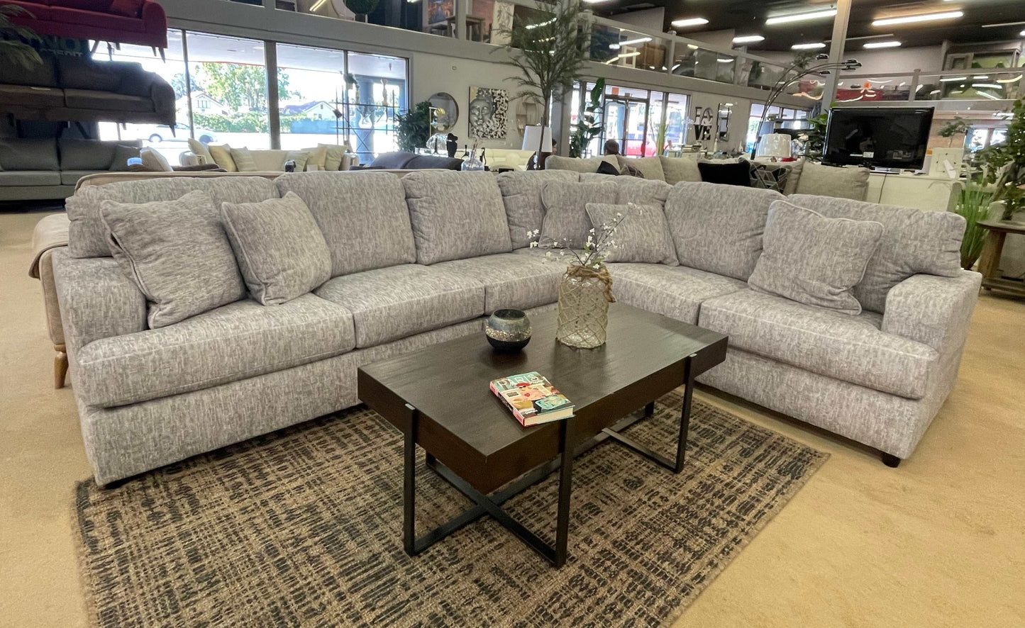 Playwrite Gray 4pc Sectional Sofa