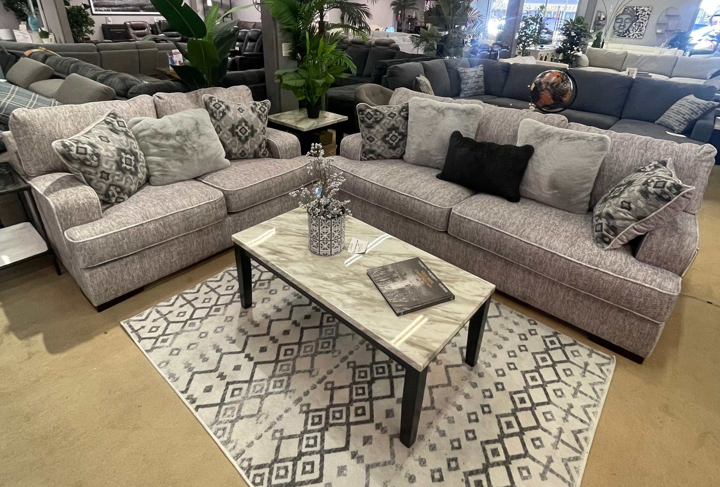 Mercado Pewter Sofa & Loveseat / 2pc Set