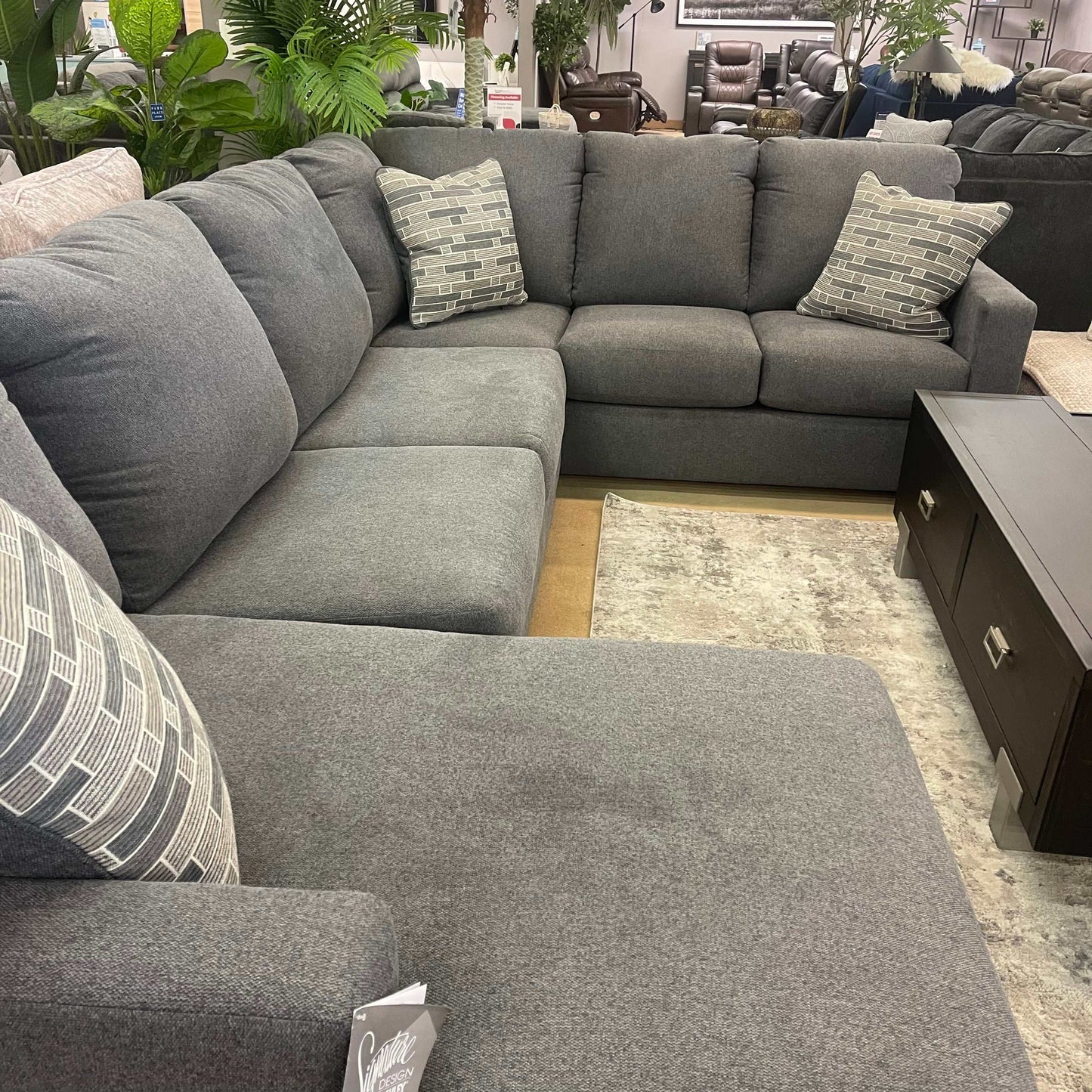 Edenfield Charcoal 3pc Sectional w/ Chaise