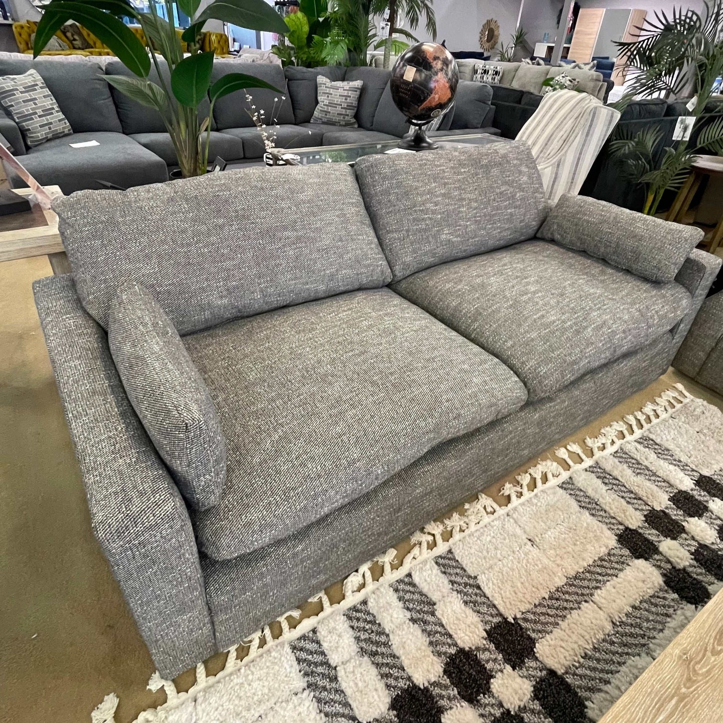 Dramatic Granite Fabric Sofa