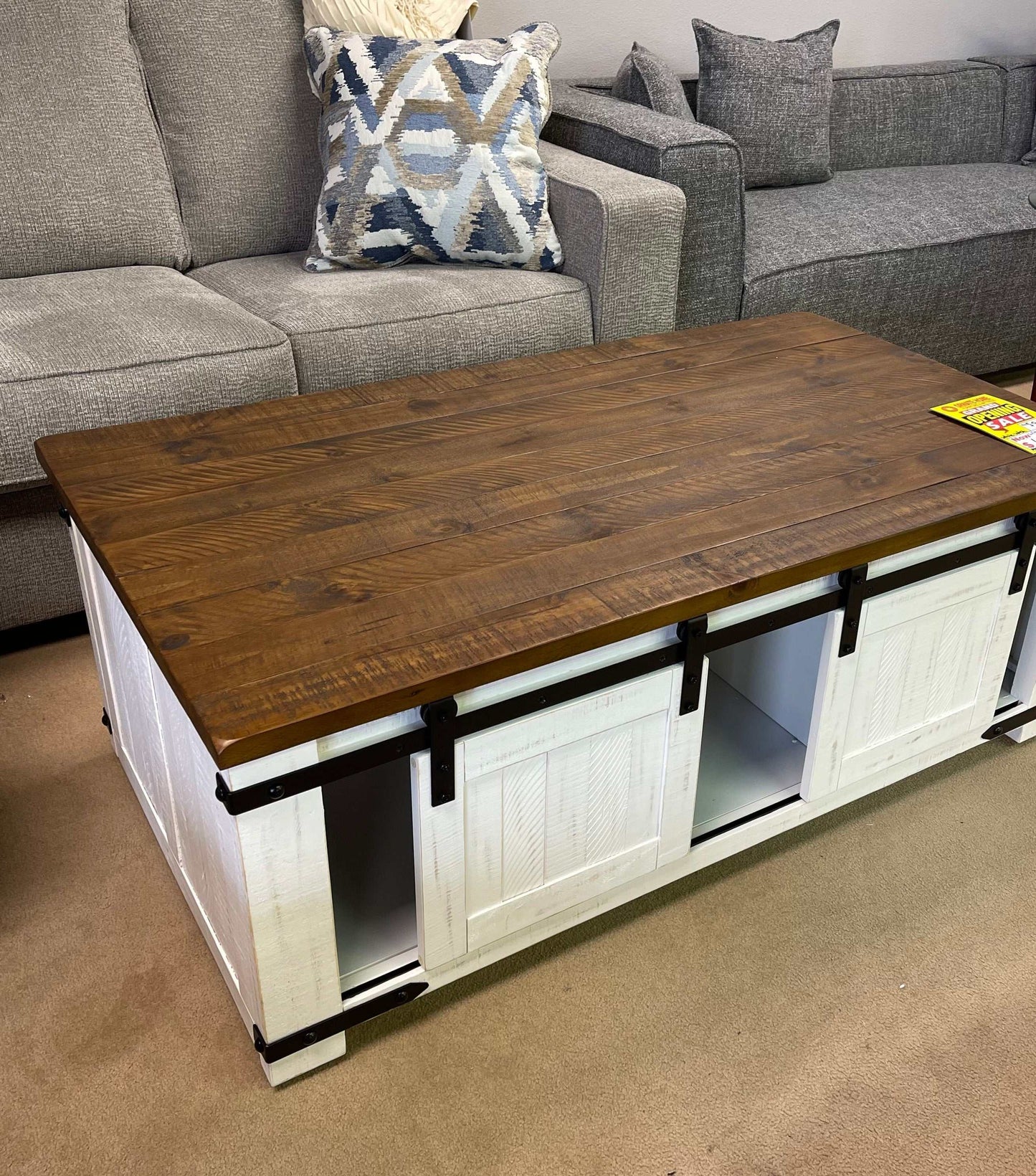 Wystfield White & Brown Rectangular Coffee Table