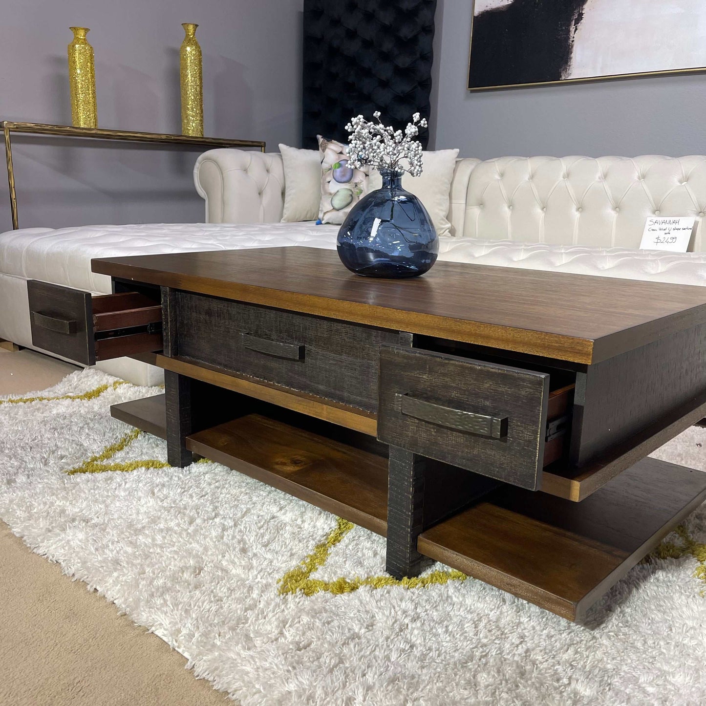 Stanah Two-tone Lift Top Coffee Table