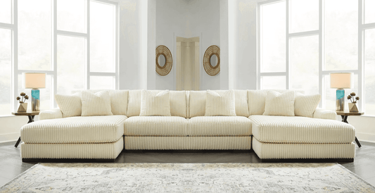 Lindyn Ivory 4pc U Shape Double Chaise Sectional