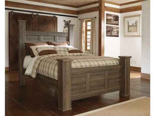 Juararo Dark Brown Poster Bed