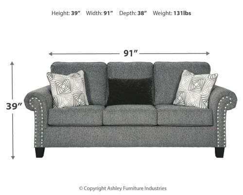 Agleno Charcoal Sofa