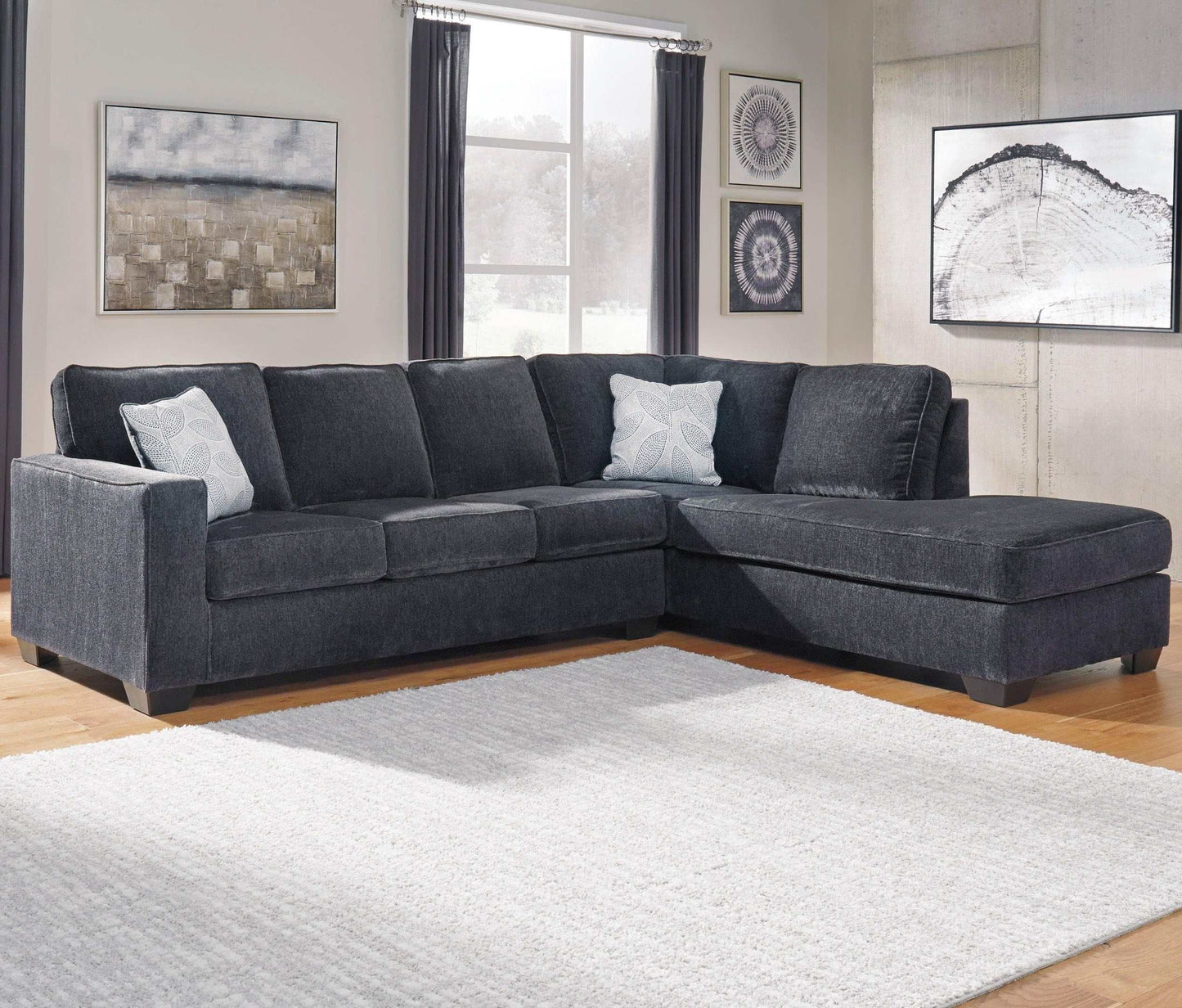 Altari Slate 2pc Sectional Sofa w/ Chaise