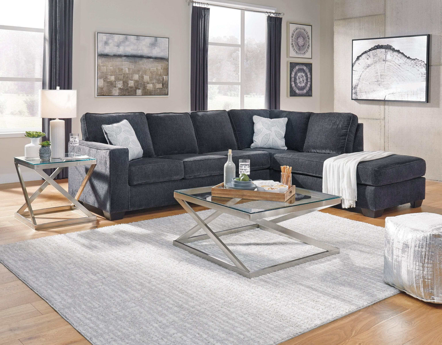 Altari Slate 2pc Sectional Sofa w/ Chaise