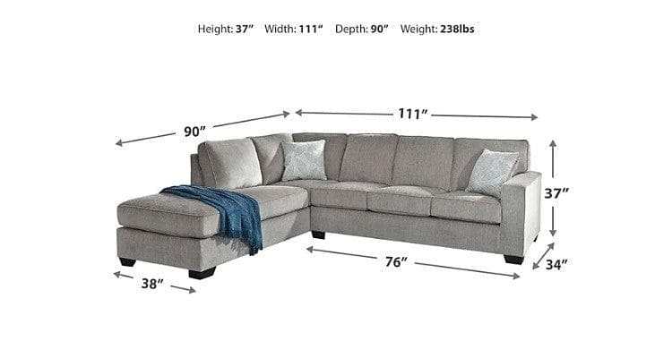 Altari Alloy 2pc Sectional Sofa w/ Chaise