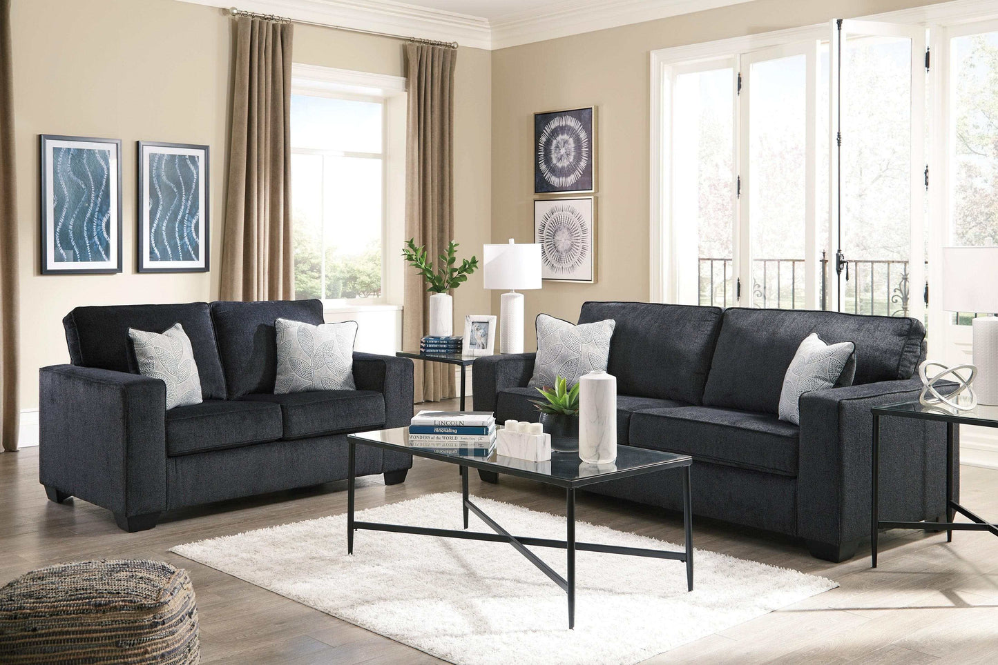 Altari Stationary Sofa & Loveseat / 2pc