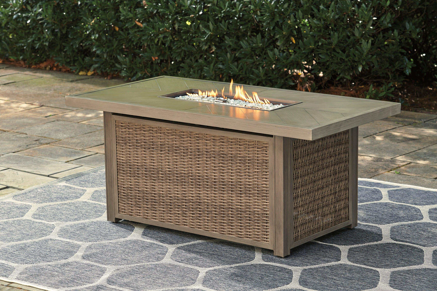 Beachcroft Rectangular Fire Pit Table