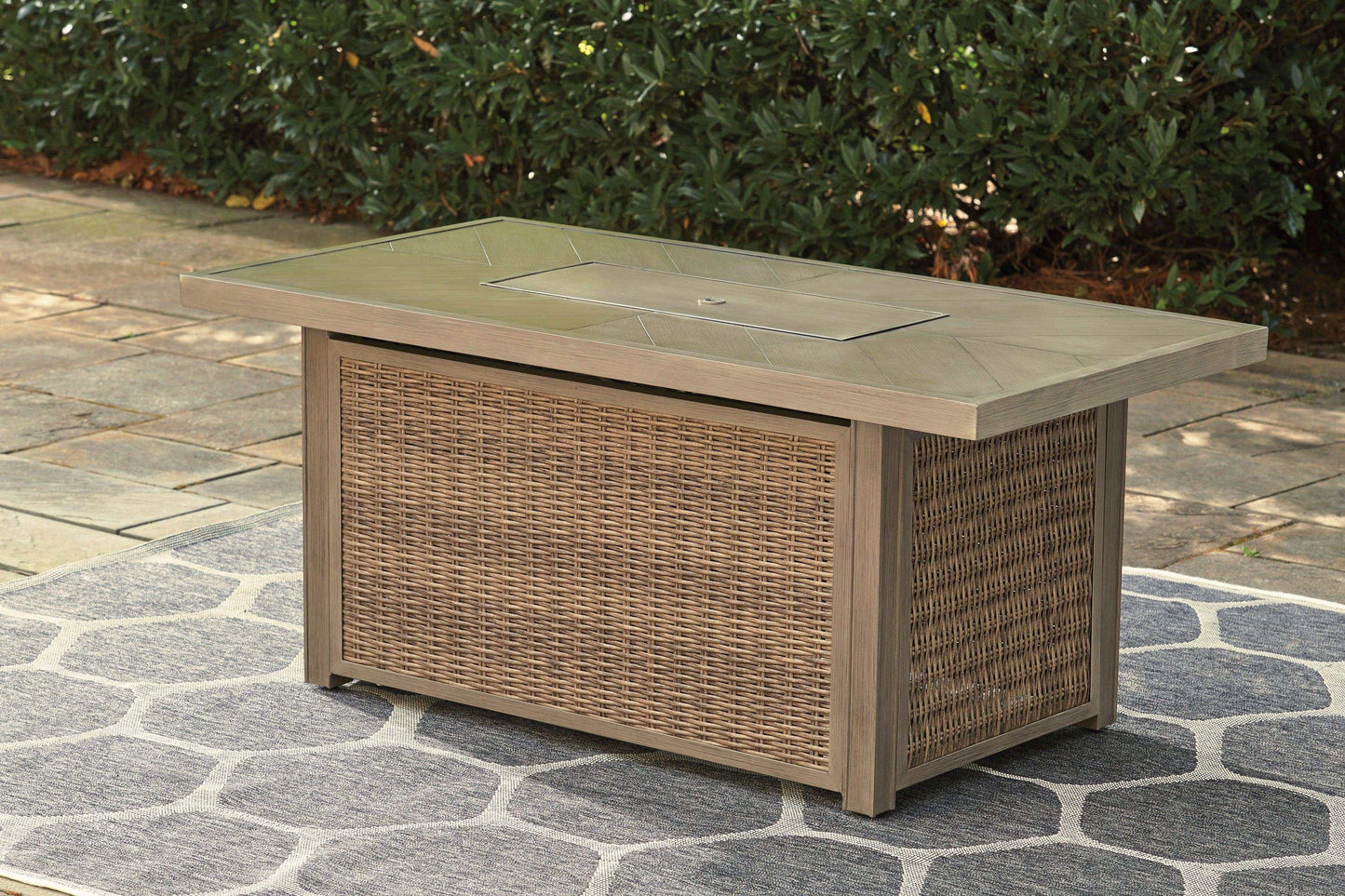 Beachcroft Rectangular Fire Pit Table